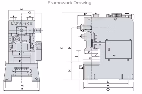 C型パワープレス金属穴開け機（APA）