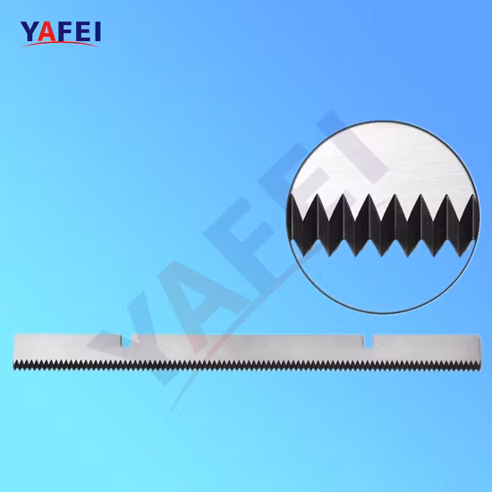 ベルトテープシール機の鋸歯状切断刃